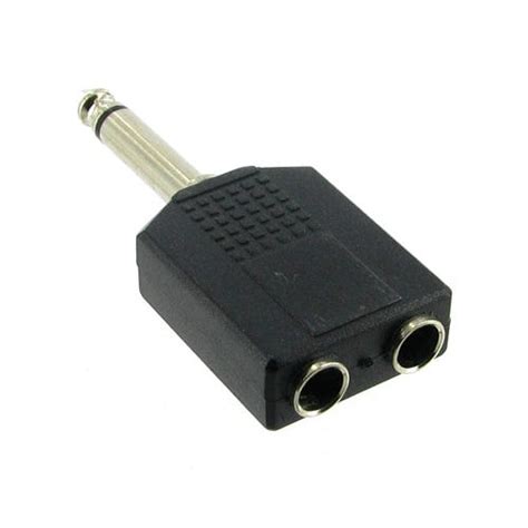 1/4 inch stereo to mono adapter|1/4 IN Stereo Female to 1/4 IN Mono Male Adapter.